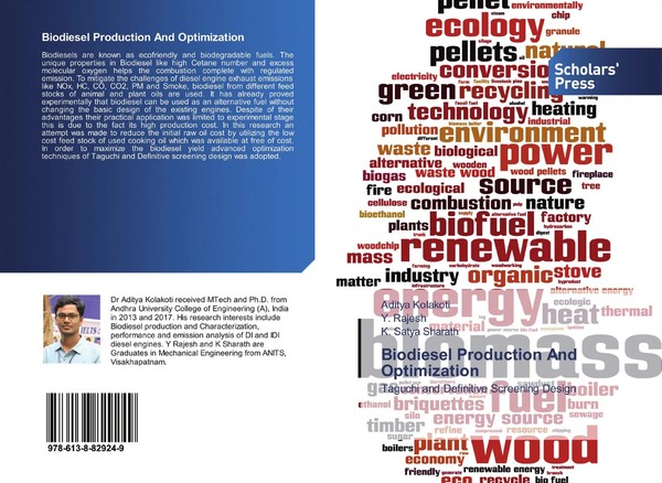 Aditya Kolakoti (U. A.) | Biodiesel Production And Optimization | Taschenbuch-image