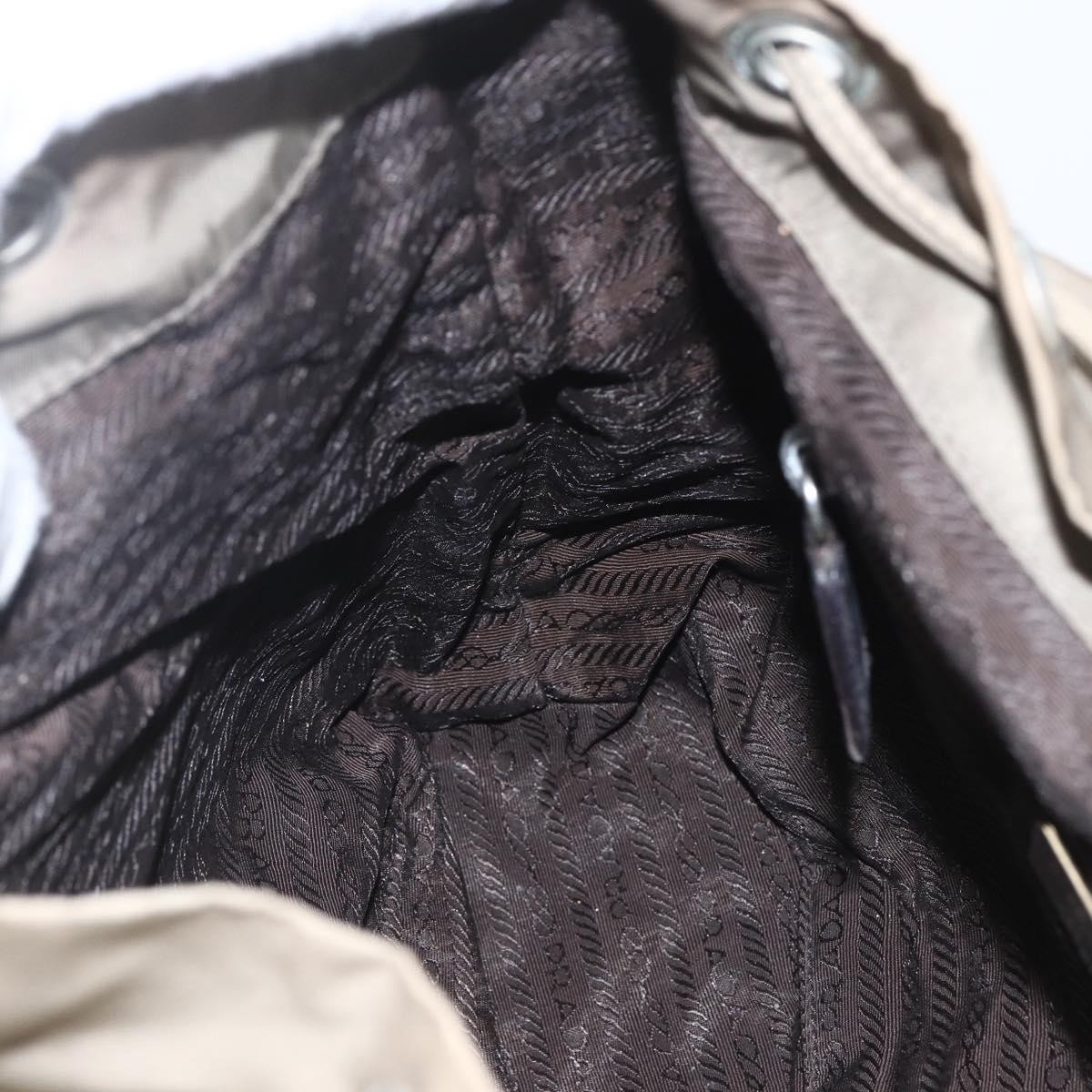 PRADA Backpack Nylon Khaki Silver Auth 163902 thumbnail 22
