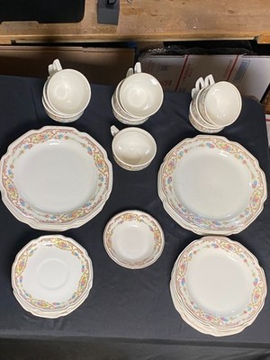 Vintage Fine China Set 10 Cups, 13 Large, 8 Medium, 9 Small Plates, 1 Sauce Dish