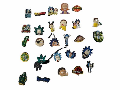 27 Rick and Morty Shoe Charms for Croc Clog Decoration Cartoon Charms
