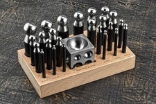 Jewellers 25 pcs Doming Block And Punch Set Made Of Steel Dapping Craft Metal