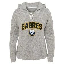 Buffalo Sabres NHL Girl's Youth (7-16) Eternal Play Hockey Hoodie, Grey
