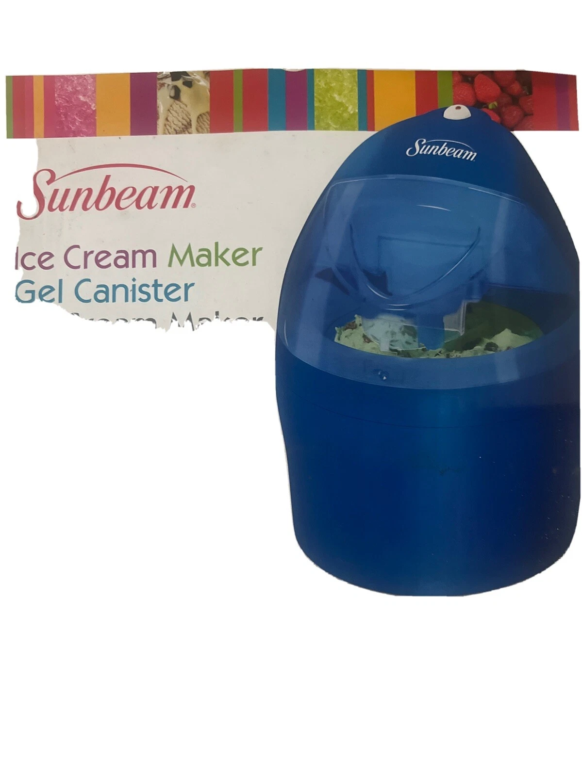 sunbeam ice cream maker gel canister blue NEW
