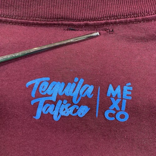 Santo Puerco Tequila Jalisco T-Shirt Mens Unisex Size S Chico Maroon Sugar Skull - Picture 5 of 8