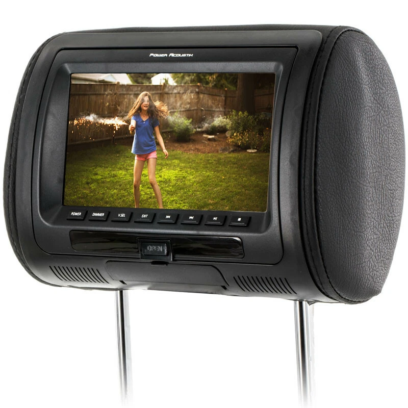 POWER ACOUSTIK HDVD-71CC Car Headrest 3-Color Pre-Loaded 7" Monitor DVD Player - Image 2 of 4