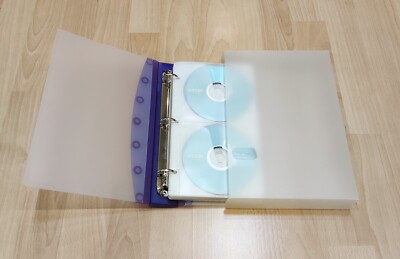 DVD CD KEEPER - Durchscheinendes Ringbuch BOX SET FASST 40 DISCS ZUFÄLLIGE FARBE - BST