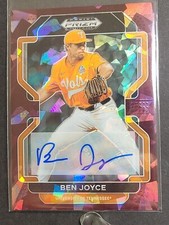 2022 Prizm Draft Picks Base Auto Burgundy Cracked Ice #PDP89 Ben Joyce LOW#9 /12