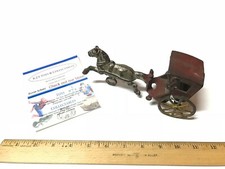 Antique Vintage 1800's ORIGINAL Kenton CAST IRON HORSE BUGGY GREAT SHAPE