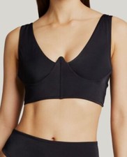  177 OYE Women's Black Solid Angelina Underwire Bikini Top Swimwear Size Small