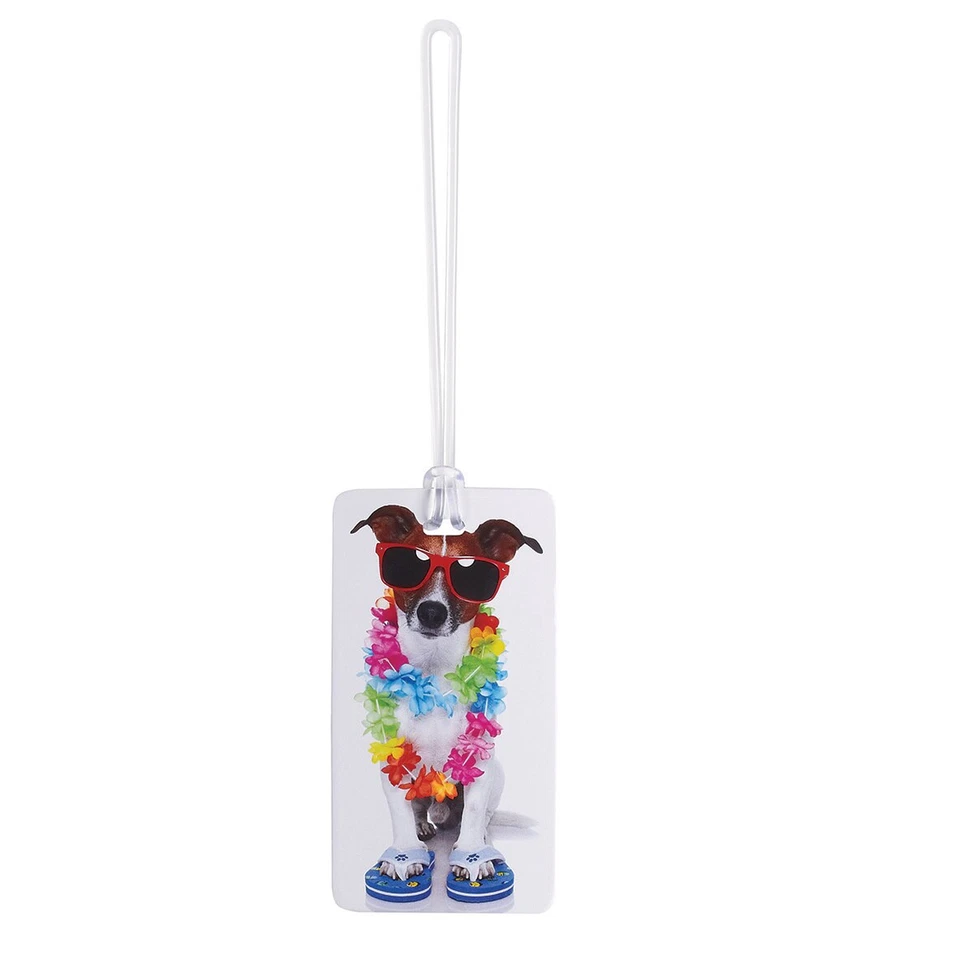 Lewis N. Clark Dog With Lei Luggage Tag