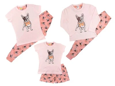 JIJAMS4U Mädchen Schlafanzug süß Französische Bulldogge Loungewear Stil 5-6 Jahre bis 13 Jahre