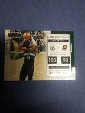 Giannis Antetokounmpo #15 Game Night Ticket 2022 Panini Contenders Basketball...
