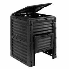 Garden Compost Bin 80 Gallon Creation of Fertile Soil Recycle Leftovers Black