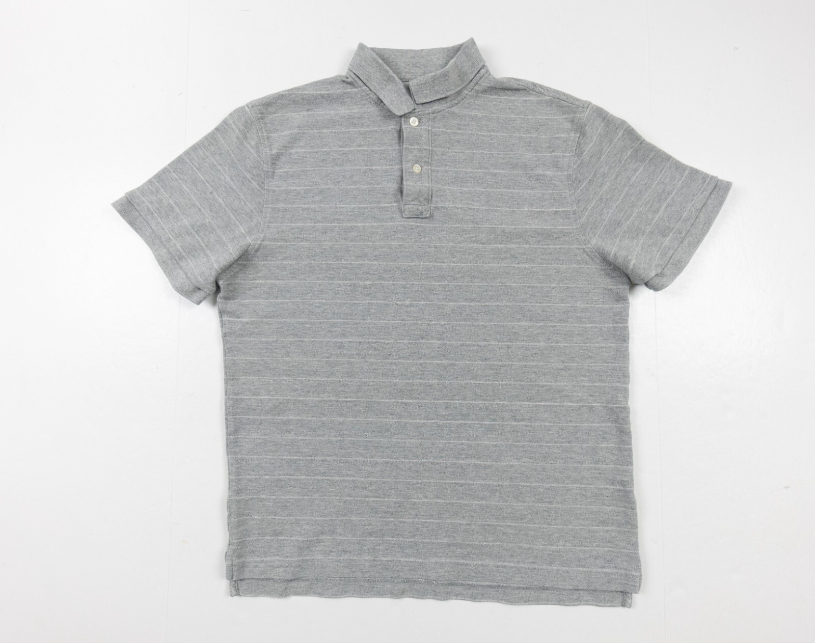 J Crew Polo Shirt Men's Large Gray Short Sleeve Adult JCrew Vintage ...