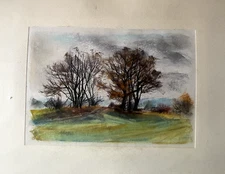 Franz Ehmke 1928-2018 GDR Painter °Berlin° Lübars Eichenhügel At Tegeler Flow