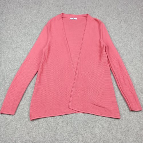 Peter Hahn Open Cardigan Size D 40 UK 14 Pink Cotton Blend Knit Textured Sweater - Bild 1 von 13