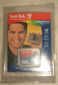 Sandisk compactflash memory card 128mb (619659012205)