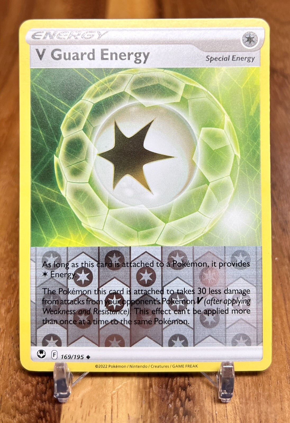 V Guard Energy 169/195 Reverse Holo Silver Tempest Energy Pokemon Card NM