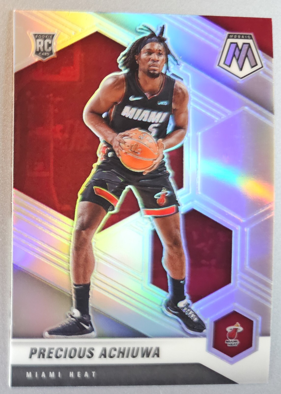 Precious Achiuwa 2020-21 Panini Mosaic Silver RC Rookie #215 Miami Heat