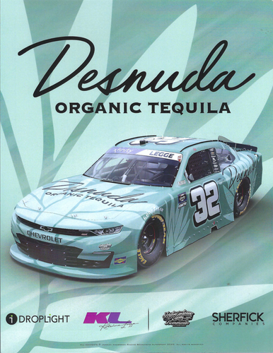 2025 KATHERINE LEGGE "DESNUDA TEQUILA" #32 NASCAR XFINITY SERIE POSTKARTE