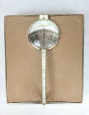 Mid Century Detecto Auto Zero Bathroom Scale Mother of Pearl Finish Handle 46