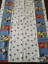 Vtg Disney Mickey Baby Receiving Blanket ladybug butterflies Donald pluto Minnie