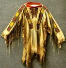 Old Style American Buckskin Buffalo Beaded Fringes Powwow Regalia War Shirt
