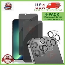 For iPhone 17 16 15 14 13 12 X Pro Max Privacy Screen Protector Camera Protector