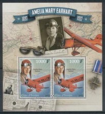2012 amelia earhart aviation women m/sheet mnh