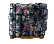 Pallet of 25 lb. Compressed Bag of Colored Sweatshirt Rags (51 bags - 1,275 LBs)