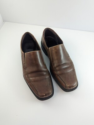 Ecco Brown Leather Slip On Loafers Men Size 10 Casual Dressy Office Business Men main image 2
