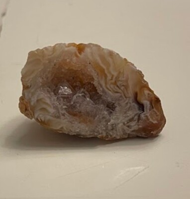 Ocho (Oco) Agate Geode Half Nodule Brazil Scenic Crystal cavern Quartz point