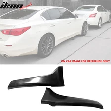 Fits 14-17 INFINITI Q50 OE Style Rear Bumper Lip Corner Aprons Splash Guards PU