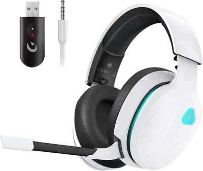 GVYUGKE 2,4 GHz Wireless Gaming Headset PC PS4 PS5 Bluetooth Kabellos Kopfhörer Mikrofon