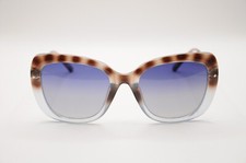 POLAROID PLD 4044/S O70Z7 CAT EYE SUNGLASSES BROWN PRINT/BLUE 53-20-140 USED 