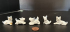 Vintage Scottish Terrier Porcelain Scotty Dog Blue White Japan Lot of 5