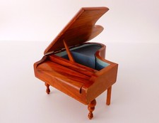 Klavier Spieluhr Schmuckkästchen Schatulle Handarbeit Echt Holz Schmuckschatulle