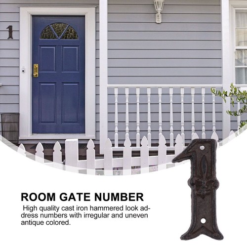 Retro Door Number Plaques for Wall Office Cast Iron Mailbox Numbers - Picture 9 of 12
