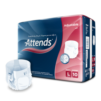 Attends Adjustable Saugstärke 10 Large, bei starker Harn- und Stuhlinkontinenz