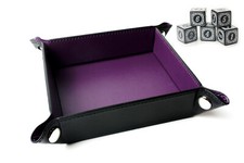 W&uuml;rfelbrett faltbar, W&uuml;rfelschale - violett - inkl. W&uuml;rfel - direkt losspielen