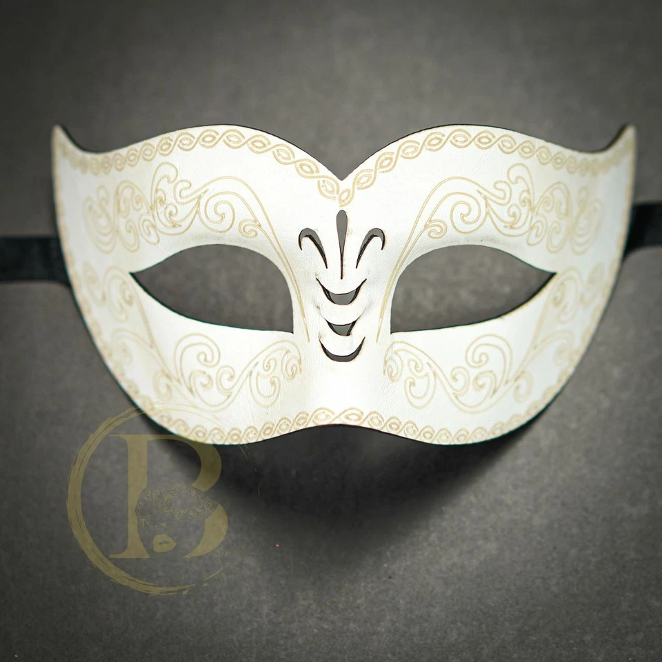 Mens Leather Masquerade Mask for Masquerade Ball Wedding Mardi Gras Halloween Pa - Image 3 of 4