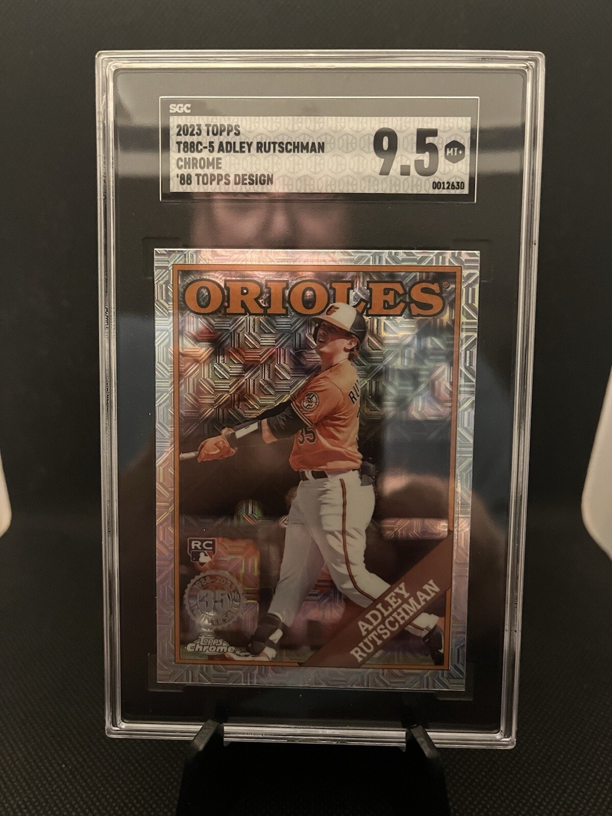 2023 Topps Series 1 Adley Rutschman T88c-5 Chrome Silver Pack SGC 9.5