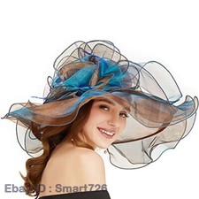 Brown Kentucky Oganza Fascinator Hat for Women Ladies Party Derby Formal Hats