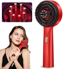 Electric Scalp Massage Comb Hair Growth, Red Light Therapy Brush Head Massager