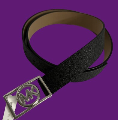 MICHAEL KORS BLACK MK MINI LOGO SILVER MK