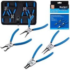 4pc Circlip Snap Ring Pliers Internal External 90° Bent Straight Plier Set