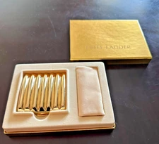 Vintage Estée Lauder Lucidity Golden Flute Powder Compact – New w/ Box & Pouch