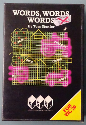 Vintage 1980s Commodore VIC 20 - Words, Words, Words - ASK -Cassette - T Stonier