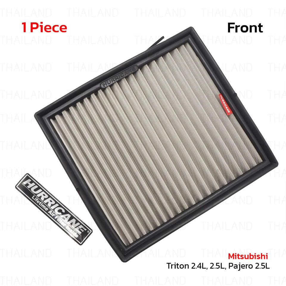 For Mitsubishi L200 PajeroSport 2015 - '19 Hurricane Air Flow Filter Stainless Foto 3 de 4
