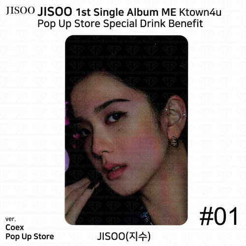 Jisoo BlackPink 1st Single Album ME Special Drink Benefit Photocard Straw Pick - Picture 2 of 14